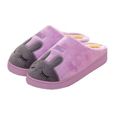 Joa Home Living 蓬鬆室內拖鞋 兔子圖案, 230-240mm, 紫色, 1雙