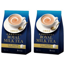 日東紅茶 皇家奶茶 使用北海道全脂奶粉, 14g, 8包, 2袋