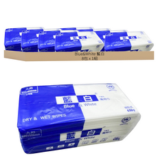 Blue&White 藍白 超大不織布萬用巾 台灣製, 8包, 1組
