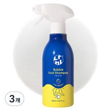 라이프홀릭 버블 풋 샴푸 아이스 레몬, 1개입, 3개, 400ml