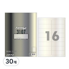 Formtec 標籤 LC-3107, 30張, 16格