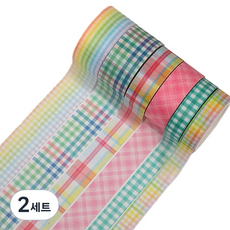 Easy Store 可愛彩虹圖案紙膠帶6款組合, 2套, 混色