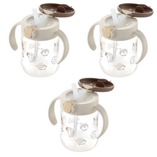 릿첼 TLI 빨대컵 SD, 200ml, 3개, 초코브라운