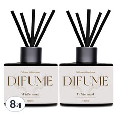 디씨네트워크 디퓸 디퓨저, 화이트머스크, 180ml, 8개