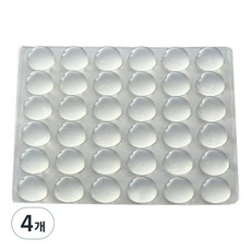 ALLHIGH 多用途防噪音防撞矽膠門貼 G型 36入, 單一顏色, 4個