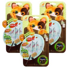 Catfeet 哈娜最愛好吃肉泥 新鮮鮪魚製成 天然無穀 獨立包裝, 鮪魚 + 牛磺酸, 60g, 3袋