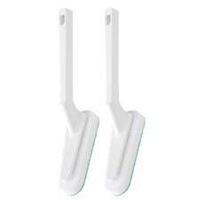 LEC 浴室刷 刷頭可替換 前端尖頭設計 易深入排水口 搭配洗劑起泡佳, 白色, 2支