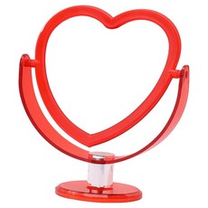 오템 하트 양면 탁상거울, 레드