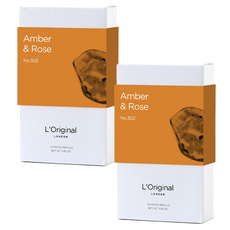 L'Original London 精品車用香氛補充裝 2入, 琥珀與玫瑰, 1盒