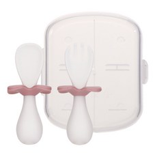 Mom's tree 花朵造型勺叉組, 白色, 1組