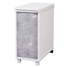 TEnma 天馬 INTERIOR BOX上掀式多功能附輪收納櫃 M號/37L 24x45x50cm, 塗鴉風 白色, 1個