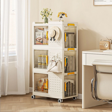 AOTTO 創意傢俱 56面寬三層多功能洞洞板收納櫃 AC-202, 奶油白