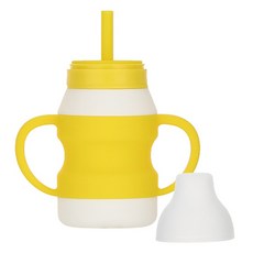 棉花糖矽膠雙耳吸管學習杯, Mango(439022), 180ml, 1個