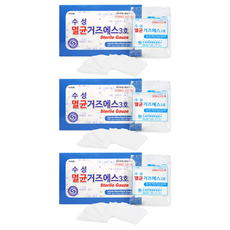 수성 멸균 거즈 에스 5 x 5 cm 3호, 100매, 3개