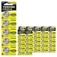도시바 리튬 코인 건전지 CR2016, 5개입, 8개