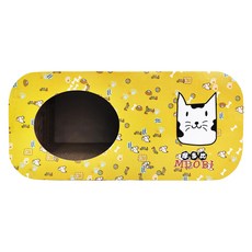 MDOBI 摩多比 躲貓洞洞屋抓板 瓦楞紙 環保材質, 1個, 黃色