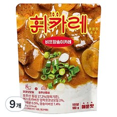 휘카레 한남동 비프양송이카레 매운맛, 180g, 9개