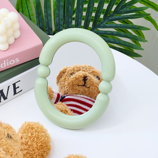 迷你粉彩圓形糖果桌鏡, 綠色