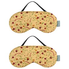 Green Life 香草眼部熱敷袋 黃色小碎花, 1入, 2個