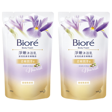 Biore 蜜妮 台灣公司貨 淨嫩沐浴乳 馥郁紫鳶香 柔嫩潤澤型 補充包, 700g, 2包