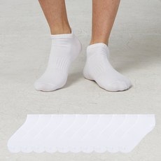 Fun Socks 男士高級運動休閒襪, 10個, 白色