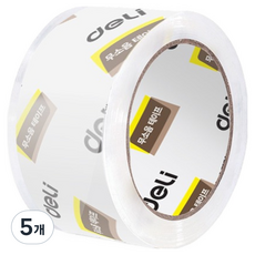 deLi 得力 靜音封箱膠帶 48mm x 40m, 5個, 透明