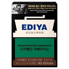 이디야 디카페인 아메리카노 원두커피스틱, 1g, 30개입, 1개