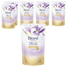 Biore 蜜妮 台灣公司貨 淨嫩沐浴乳 馥郁紫鳶香 柔嫩潤澤型 補充包, 700g, 6包