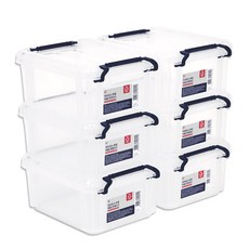 아이리스 하이엔드 버클 리빙박스 BL시리즈, 투명, 1.5L, 6개