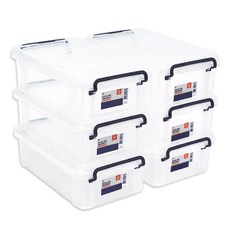 아이리스 하이엔드 버클 리빙박스 BL시리즈, 투명, 4.5L, 6개