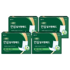 디펜드 남녀공용 안심 일자형 패드 성인기저귀 주간용, 30개입, 4개