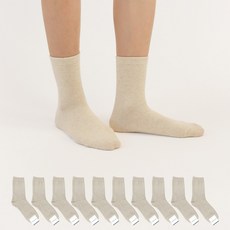 가나양말 여성용 프리미엄 심플 중목양말 10켤레