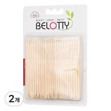 Bellotti 一次性樺木角質層推桿 100 毫米, 單色, 2個