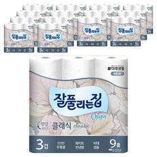 잘풀리는집 뉴 클래식 화장지, 27m, 9개입, 15개