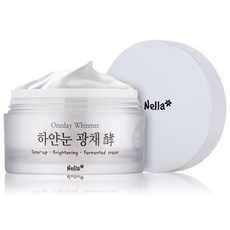 Nella One Day Whitener White Eye Tone Up Brightening 發酵麵霜 50ml, 單色, 1罐