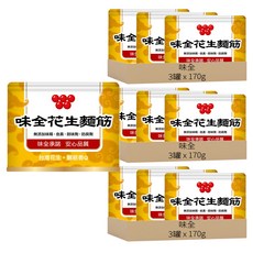 味全 花生麵筋 無添加味精 色素 甜味劑 防腐劑 台灣花生 香Q, 170g, 9罐