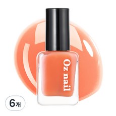 Oz nail 閃耀氛圍感指甲油, S08 蜜桃面紗, 8ml, 6個