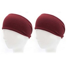 피어니스트 요가 런닝 운동 헤어밴드, 다크레드, 2개