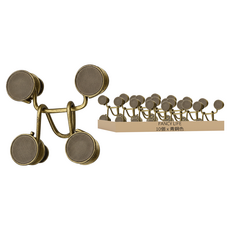 FANCY LIFE 免縫擴收腰神器 褲鉤 別針款 10個, 青銅色, 1套