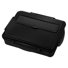 304不鏽鋼五格密封餐盤便當盒 材質: PP 矽膠, 黑色, 1組