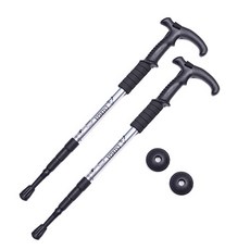 Ignis 運動輕量T型3節登山杖, 銀色