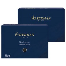 WATERMAN 威迪文 長尺寸鋼筆卡式墨水管, 黑色, 16個