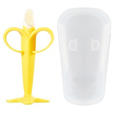 티지엠 실리콘 과일 치발기, 치발기 + 케이스, 바나나, 1개