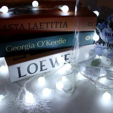 NICE LED LED 櫻桃燈串 含無閃爍電源插頭 透明線 100燈, 白色, 1個