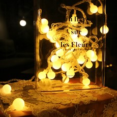 나이스엘이디 LED 앵두전구 점멸전원잭 포함 투명선 100구, 황색