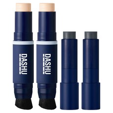 DASHU 男士多效遮瑕棒粉底 12g+變色保濕潤唇膏 3.9g, 01 Light Beige, 2組