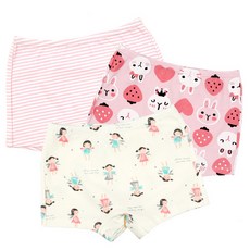 Maykids 女童款印花彈力四角內褲 3件組