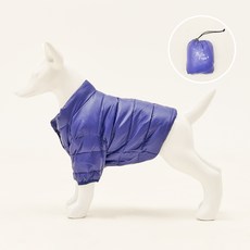 犬用素色超輕量鵝絨背心, 海軍藍