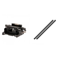TILTA 鐵頭 LWS 底座板 Type 3 15mm + 桿 20cm 套裝 黑色, 1套, TA-BSP3-15-B(底座板), R15-200-B(桿)