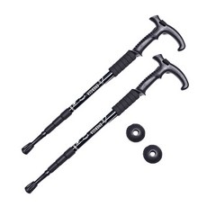 Ignis 輕量T型3節登山杖, 黑色